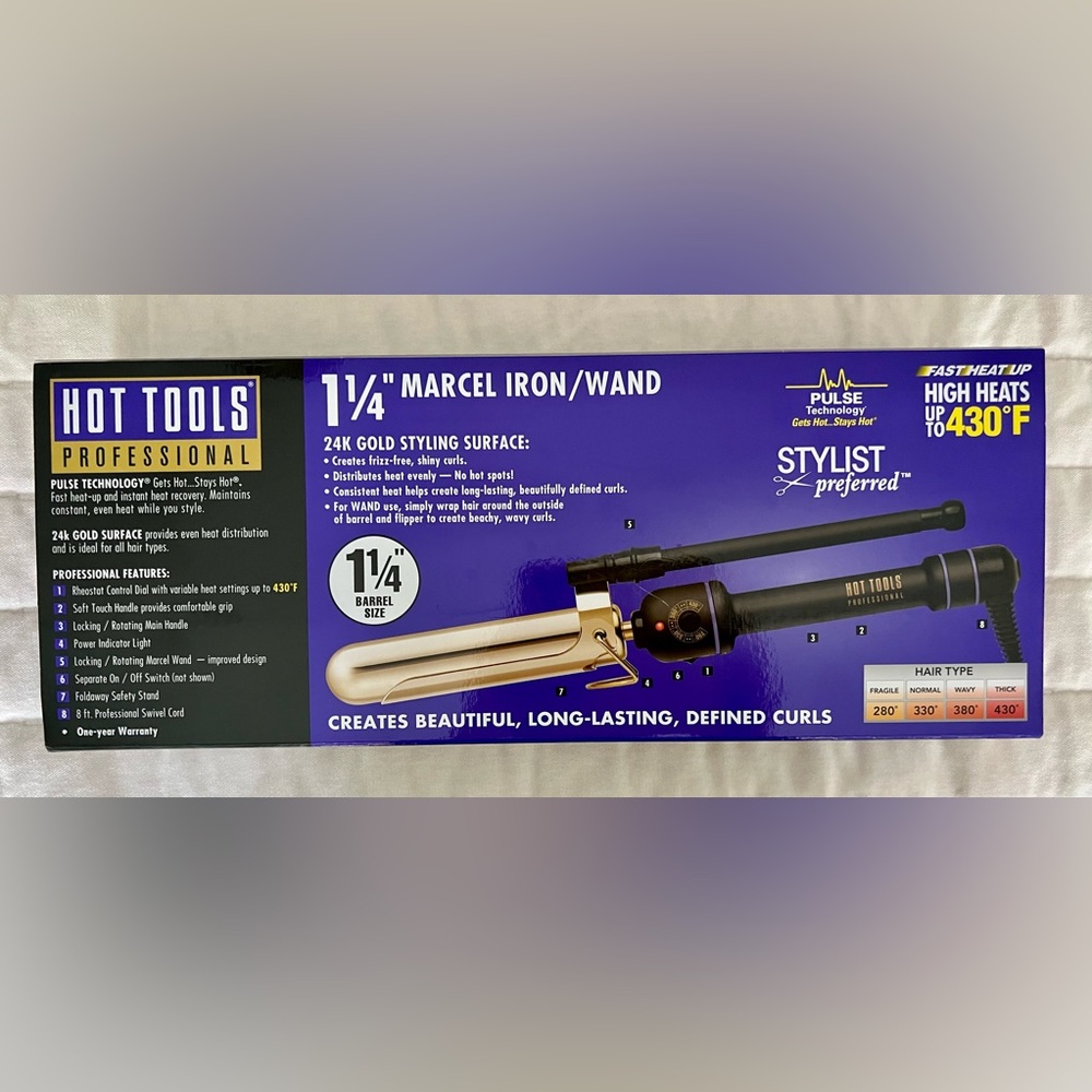 1.25 inch Hot Tools Professional curling iron. NIB - New in Box